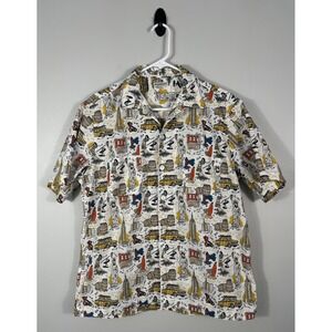 Knickerbocker NYC Shirt Mens Extra Large Subway‎ Summer Camp New York Button Up